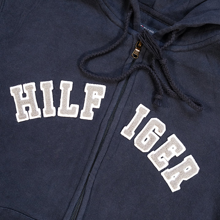Vintage Tommy Hilfiger WOMENS Spell Out Patch Hoodie - L
