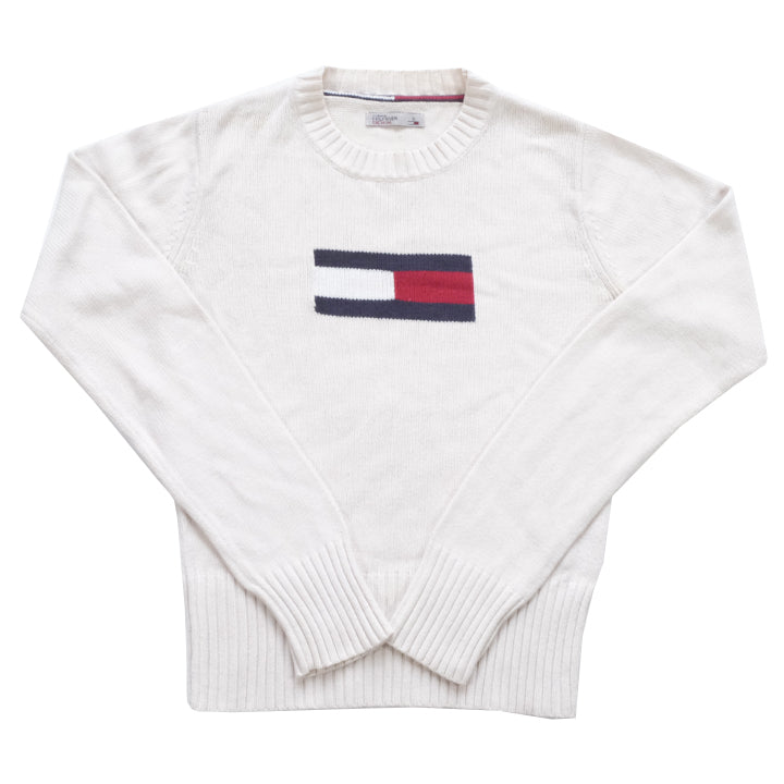 Vintage Tommy Hilfiger WOMENS Flag Knit Sweater - XS