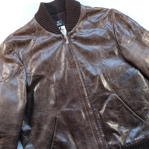 Vintage Versace Heavy Weight Leather Jacket Made In Italy - L