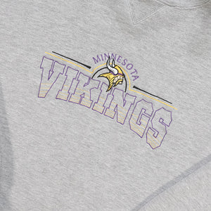 Vintage Minnesota Vikings Embroidered Spell Out Crewneck - L