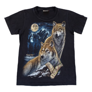 Vintage Wolf Front & Back Graphic T-Shirt - S