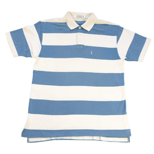 Vintage YSL Yves Saint Laurent Embroidered Stripe Logo Shirt - XL