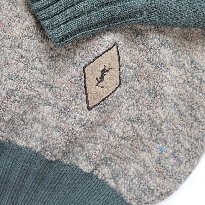Vintage Rare YSL Yves Saint Laurent Embroidered Logo Sweater - M