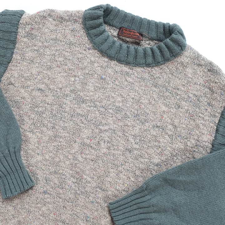 Vintage Rare YSL Yves Saint Laurent Embroidered Logo Sweater - M