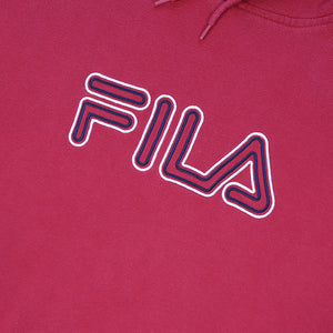 Vintage Fila Embroidered Spell Out Hoodie - XL