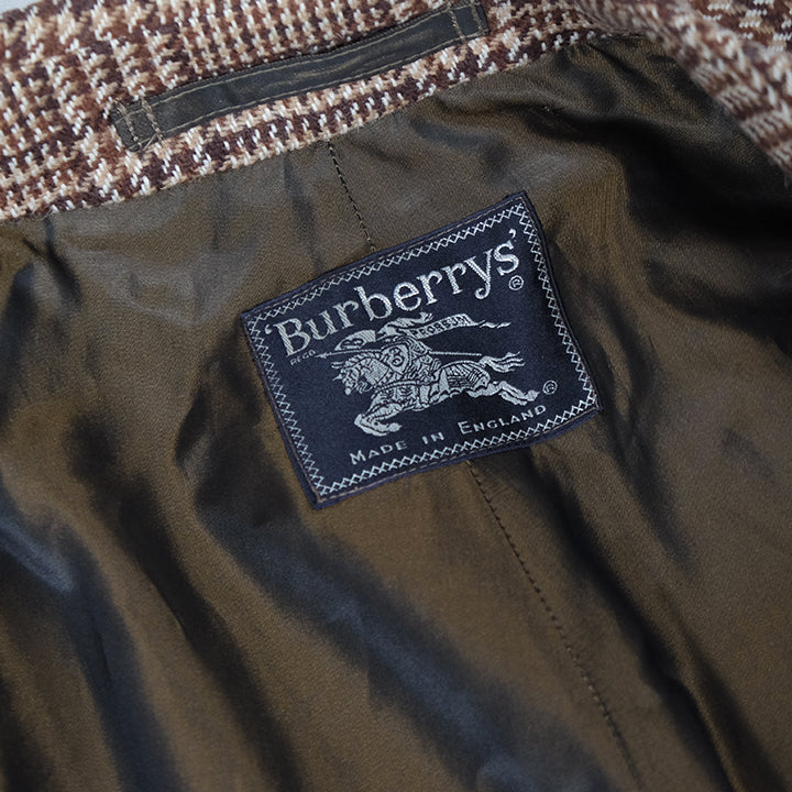 Vintage Burberrys Scottish Cheviot Trench Coat Made In England - L