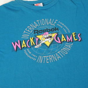 Vintage 1991 Reebok Wacky Games Toronto T-Shirt - XL